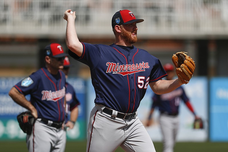 Chattanooga Lookouts starting pitcher Zack Littell, shown in late February with the Minnesota Twins in a spring training game, will try to build off last season's 19-1 record and his 32-7 mark the past two years.