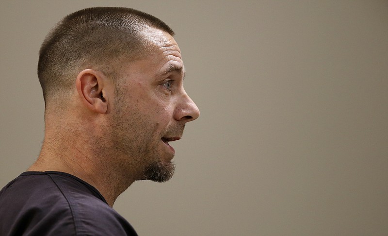 James Leon Works Jr. speaks during his sentencing hearing before Chief Judge Kristina Cook Graham at the Catoosa County Superior Court on Wednesday, April 4, 2018 in Ringgold, Ga.