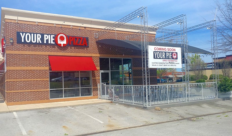 Your Pie, a fast-casual pizza franchise, will open on Gunbarrel Road near Hamilton Place Mall next Friday, April 13. The new pizza restaurant will serve up custom-built, Neapolitan pizzas for customers. It will also serve gelato, paninis and beer. The average pizza price is about $8. (Staff Photo by Allison Shirk)