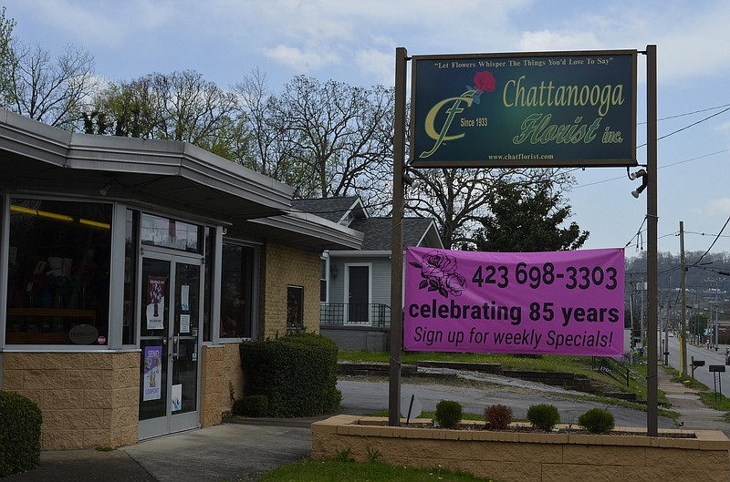 Opened on Eleventh Street in 1933, Chattanooga Florist has been at its current location on East Main Street since 1956. The business is celebrating its 85th anniversary with a special celebration April 16. (Staff photo by Emily Crisman)
