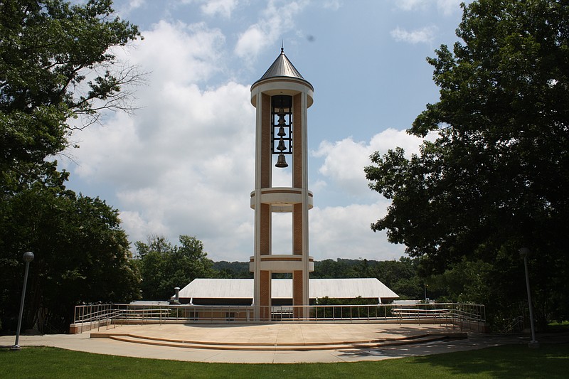In this July 12, 2013, staff file photo, the James A. Burran Bell Tower is shown in the quadrangle at Dalton State College.