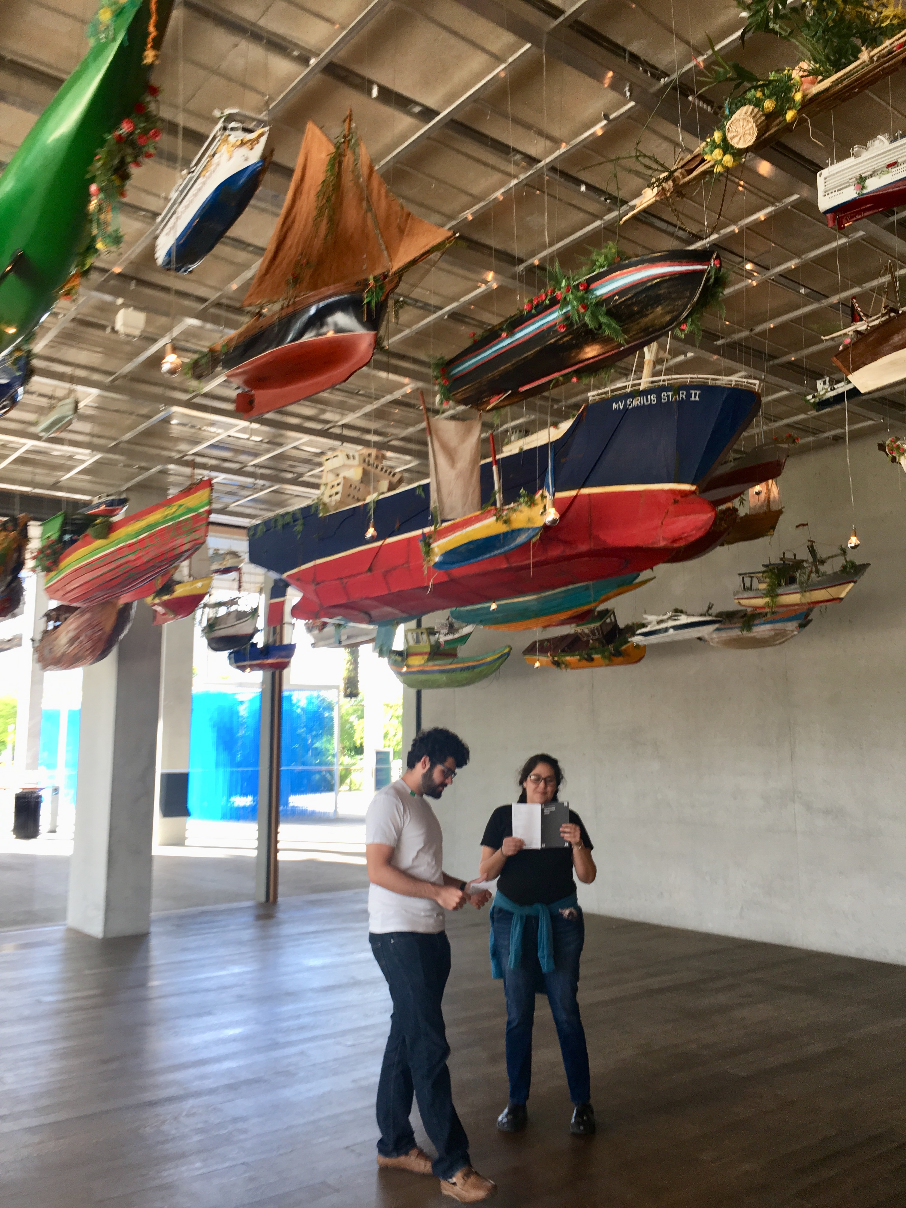 This armada of watercraft at Perez Art Museum Miami seems appropriate for the museum's maritime setting. (Photo by Martin W.G. King)