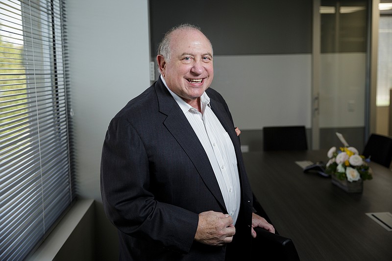 Commercial Insurance Associates CEO Don Denbo poses for a portrait in the company's new offices on Thursday, April 12, 2018, in Chattanooga, Tenn. 