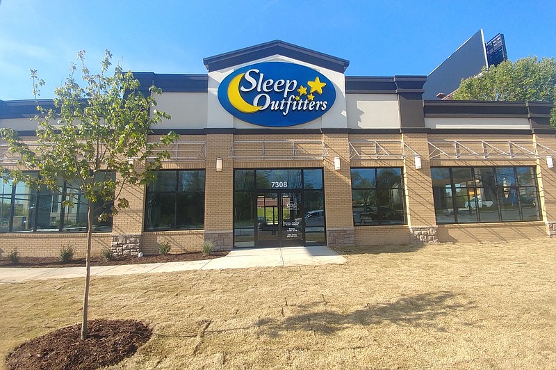 Sleep Outfitters will open its first two locations in the Chattanooga area today — one in East Brainerd and one in Hixson — with more stores planned in the market later on, said company spokesman Steve Plantz. The store pictured above is located at 7308 Shallowford Road, in front of the Wingate by Wyndham hotel. (Staff Photo by Allison Shirk)