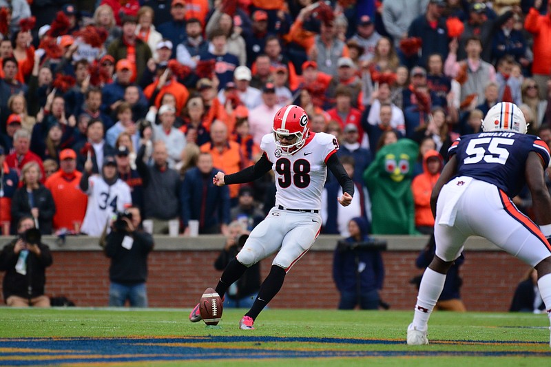 Georgia redshirt junior kicker Rodrigo Blankenship will have to adjust to a new NCAA rule that allows for more fair-catching opportunities.