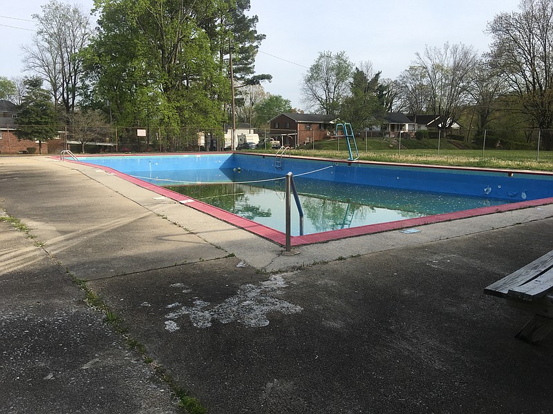 The current pool at Loyd Park in South Pittsburg as it exists now. The pool will remain closed.
