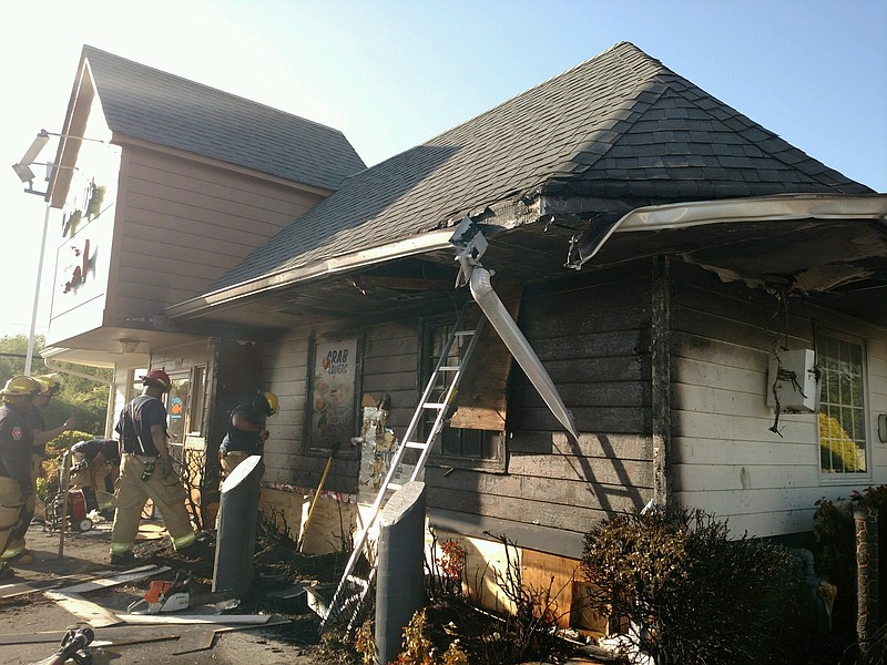 Chattanooga firefighters extinguished a fire Tuesday evening, April 17, at a Captain D's restaurant on Oak Hill Road off Highway 58. (Photo: Battalion Chief Brandon Schroyer/Chattanooga Fire Department)