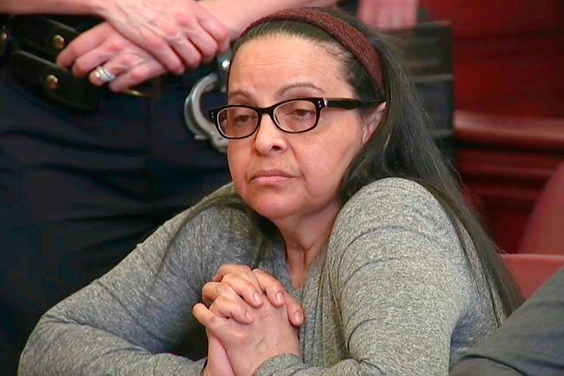 FILE - In this Thursday, March 1, 2018 file image from video, Yoselyn Ortega, a trusted nanny to a well-to-do family, listens to court proceedings during the first day of her trial, in New York.