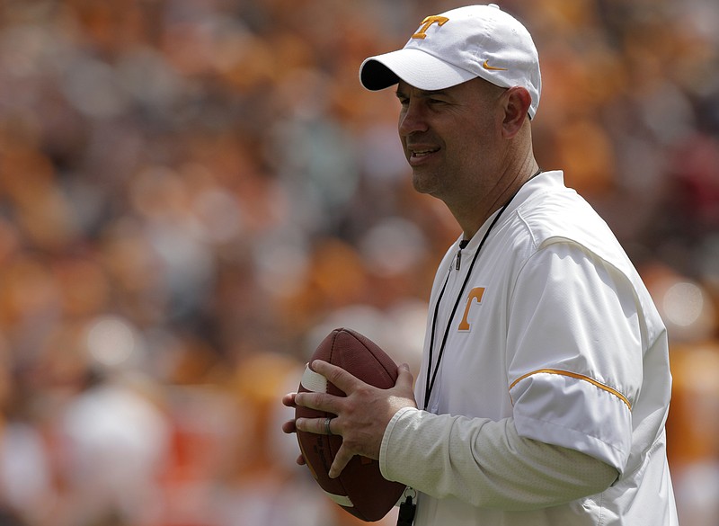 First-year Tennessee football coach Jeremy Pruitt criticized the effort of some of his players during Saturday's spring game at Neyland Stadium.