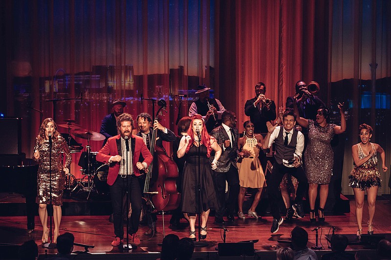 Postmodern Jukebox tours with a cast of 11 people: a five-person band, five singers and one tap dancer. (Photo by Stacie Hess)