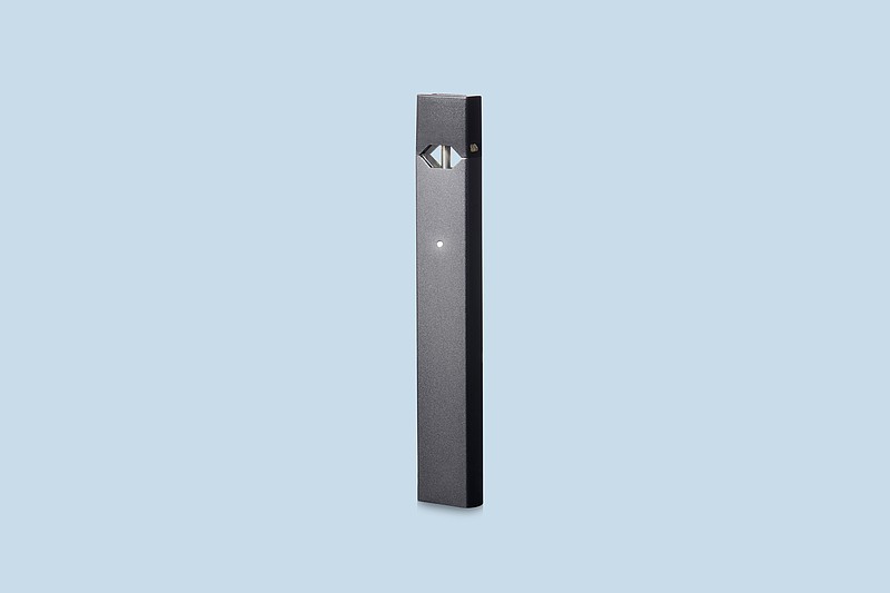 This image provided by Juul Labs on Tuesday, April 24, 2018 shows the company's e-cigarette device. 