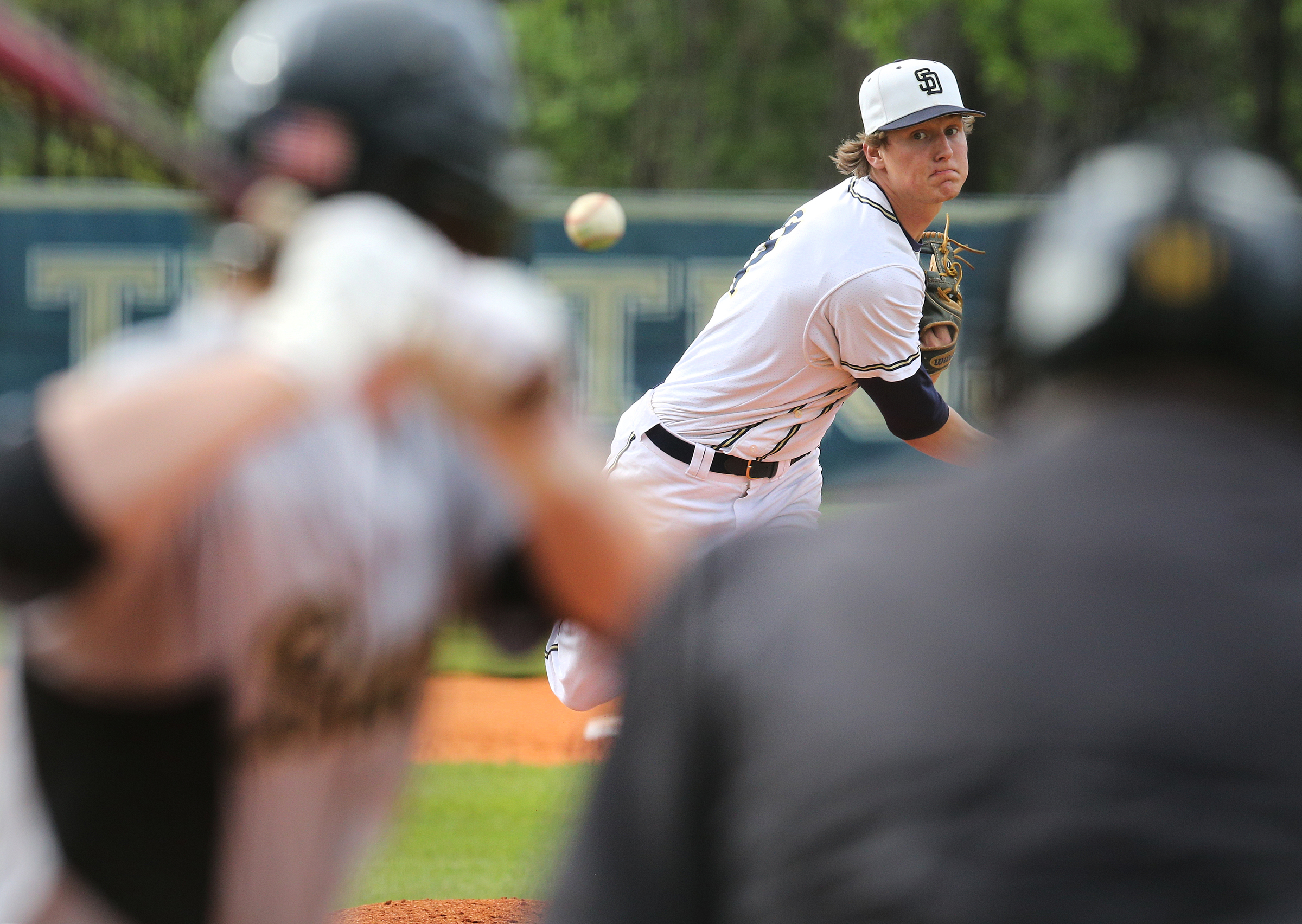 Soddy-Daisy's Dylan Perry (21) pitches during the first Soddy-Daisy vs. Bradley Central baseball game at Soddy-Daisy High School Wednesday, April 25, 2018 in Soddy-Daisy, Tenn.