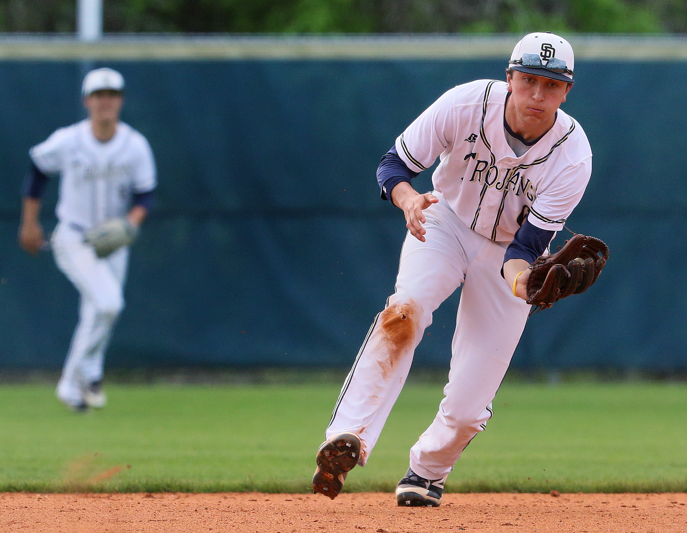 Soddy-Daisy shortstop Spencer Keylon (6) fields a ground ball during the first Soddy-Daisy vs. Bradley Central baseball game at Soddy-Daisy High School Wednesday, April 25, 2018 in Soddy-Daisy, Tenn.