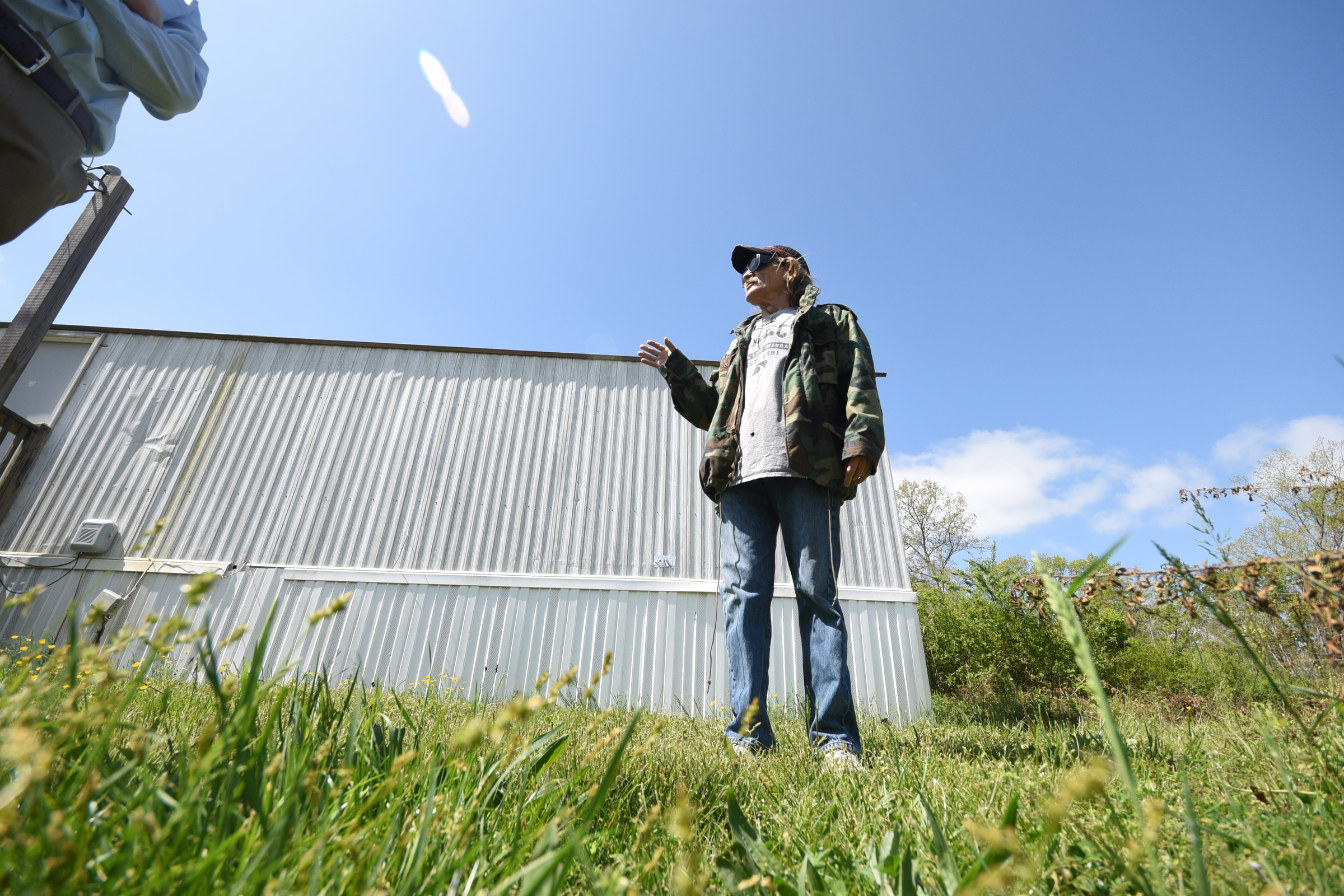 Marshall Wilson talks about the lack of maintenance at his trailer in Stoney Pointe Mobile Home Park in Rossville.