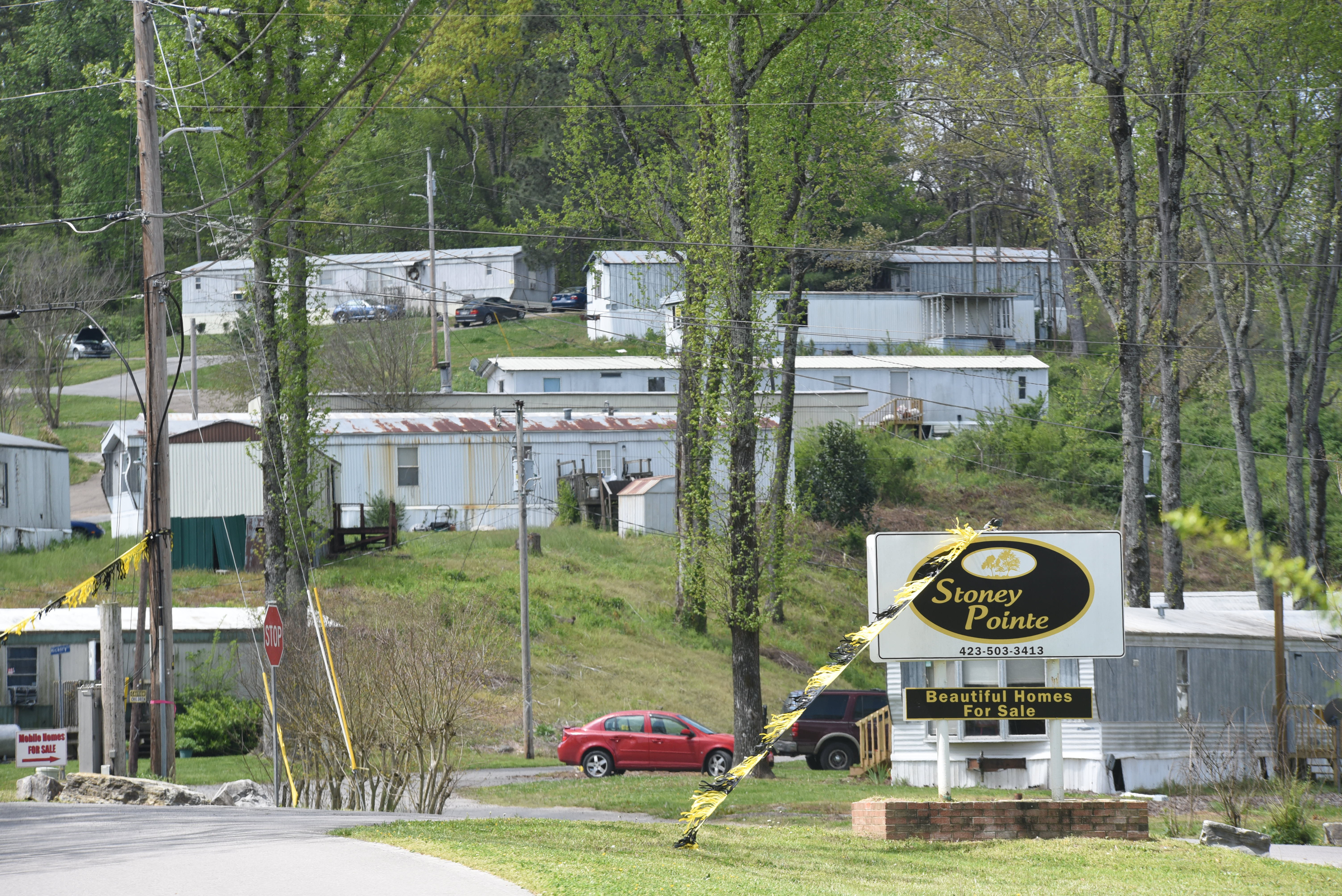Stoney Pointe Mobile Home Park is situated on a hillside in Rossville.