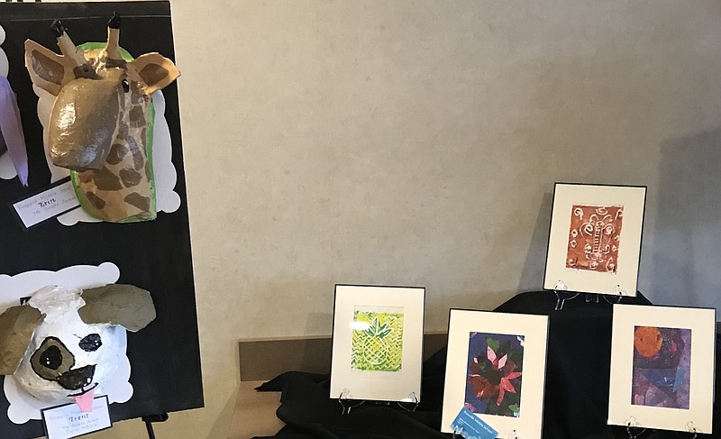 Art by local students is displayed at the Rossville branch of Community National Bank. The bank's Soddy-Daisy branch is displaying works by students from Soddy-Daisy Elementary and High schools. (Contributed photo)