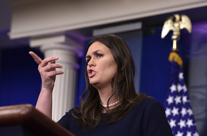 White House press secretary Sarah Huckabee Sanders was the victim of several caustic remarks at Saturday's White House Correspondents' Dinner.