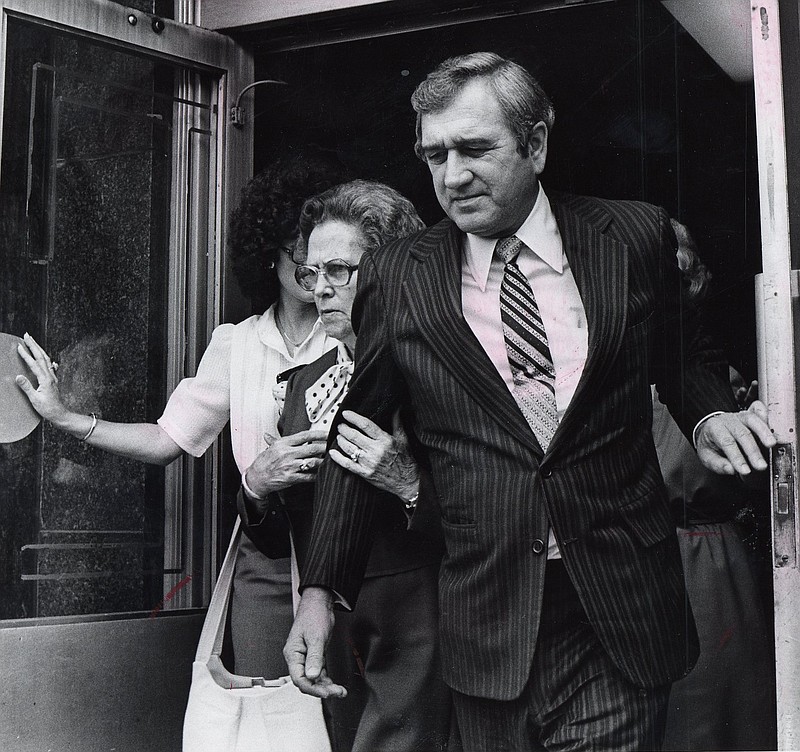 Former Tennessee Gov. Ray Blanton, shown leaving a federal courthouse after a judicial proceeding, won the 1974 Democratic primary with less than 23 percent of the vote.