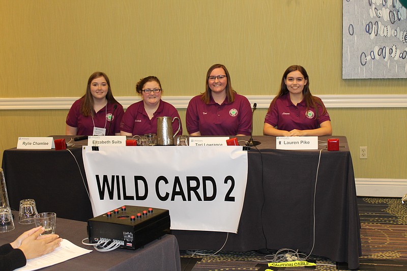 Walker County 4-H team members participate in the National LifeSmarts Championship in San Diego, Calif., at the end of April. From left are Rylie Chamlee, Elizabeth Suits, Tori Lowrance and Lauren Pike. (Contributed photo by Casey Hobbs)