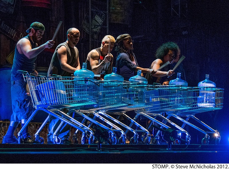 The "Trolleys" segment of the show makes music with shopping carts and water jugs. (Steve McNicholas Photo)