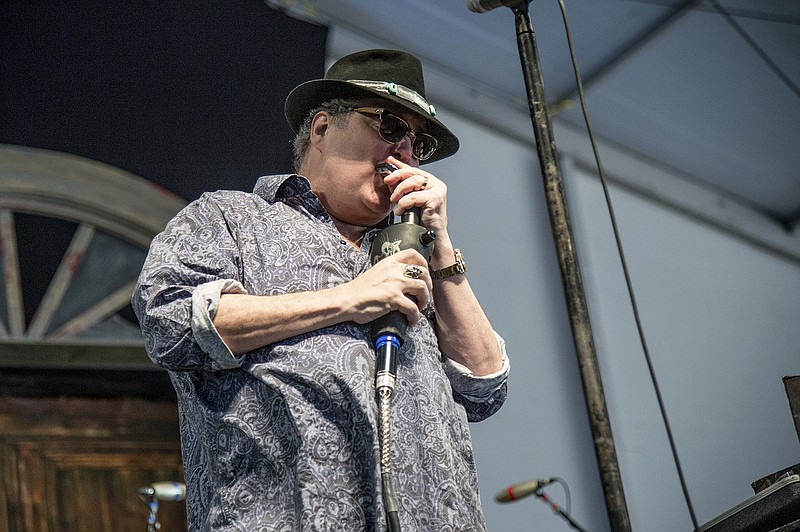 John Popper of Blues Traveler performs at the New Orleans Jazz and Heritage Festival on Sunday, May 7, 2017, in New Orleans. (Photo by Amy Harris/Invision/AP)