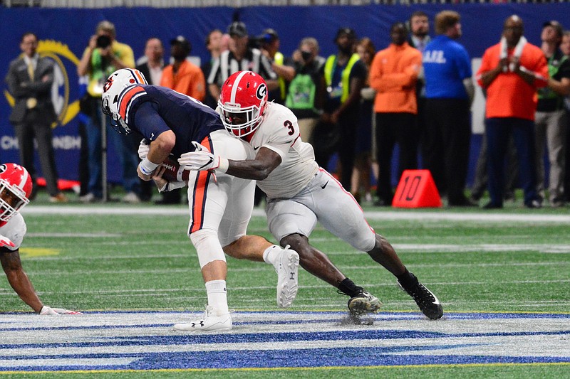 Former Georgia inside linebacker Roquan Smith, shown here in last December's Southeastern Conference championship game, had three jerseys stolen out of his car last weekend. The jerseys were found late Tuesday night.