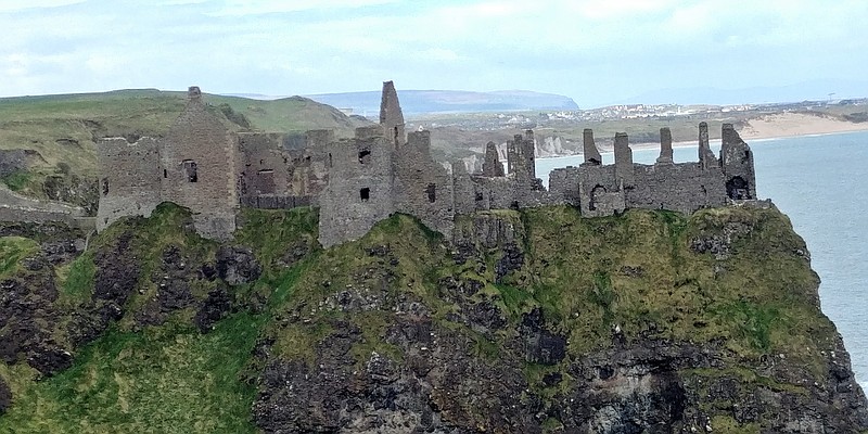Dunluce Castle, which now lies in ruins along the coast of the Irish Sea, was the inspiration for Castle Harrenhal in the HBO series "Game of Thrones." (Photo by Anne Braly)