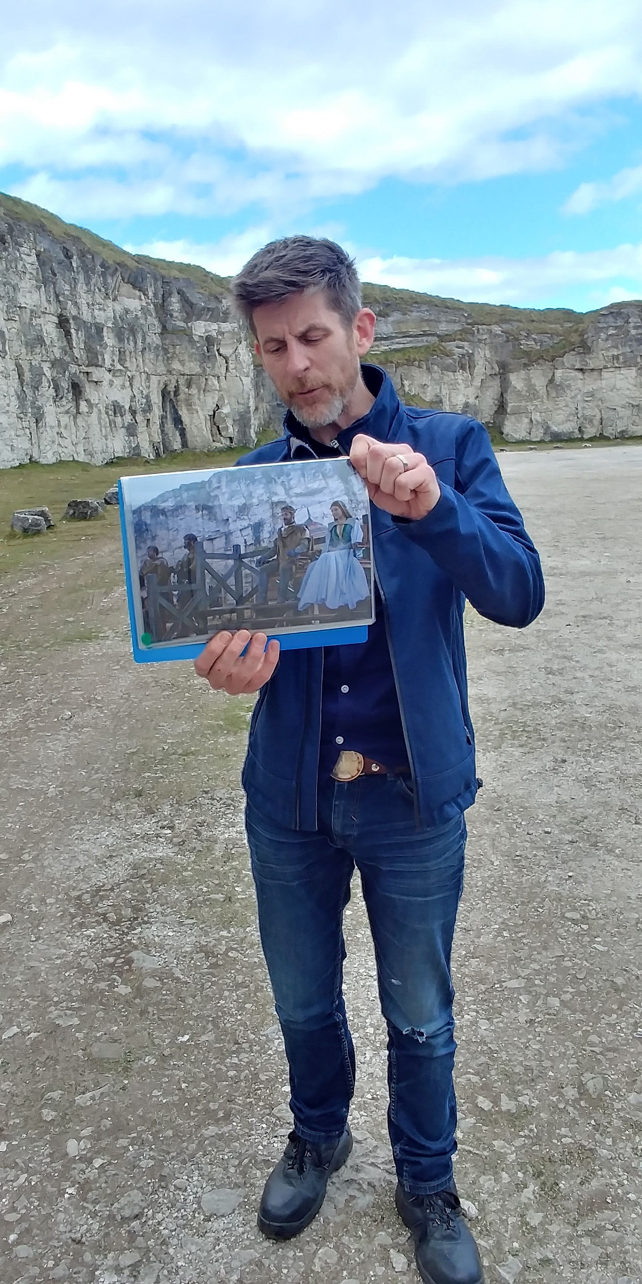 Tour guide Michael Hayes stands in an area used for filming scenes in the HBO's