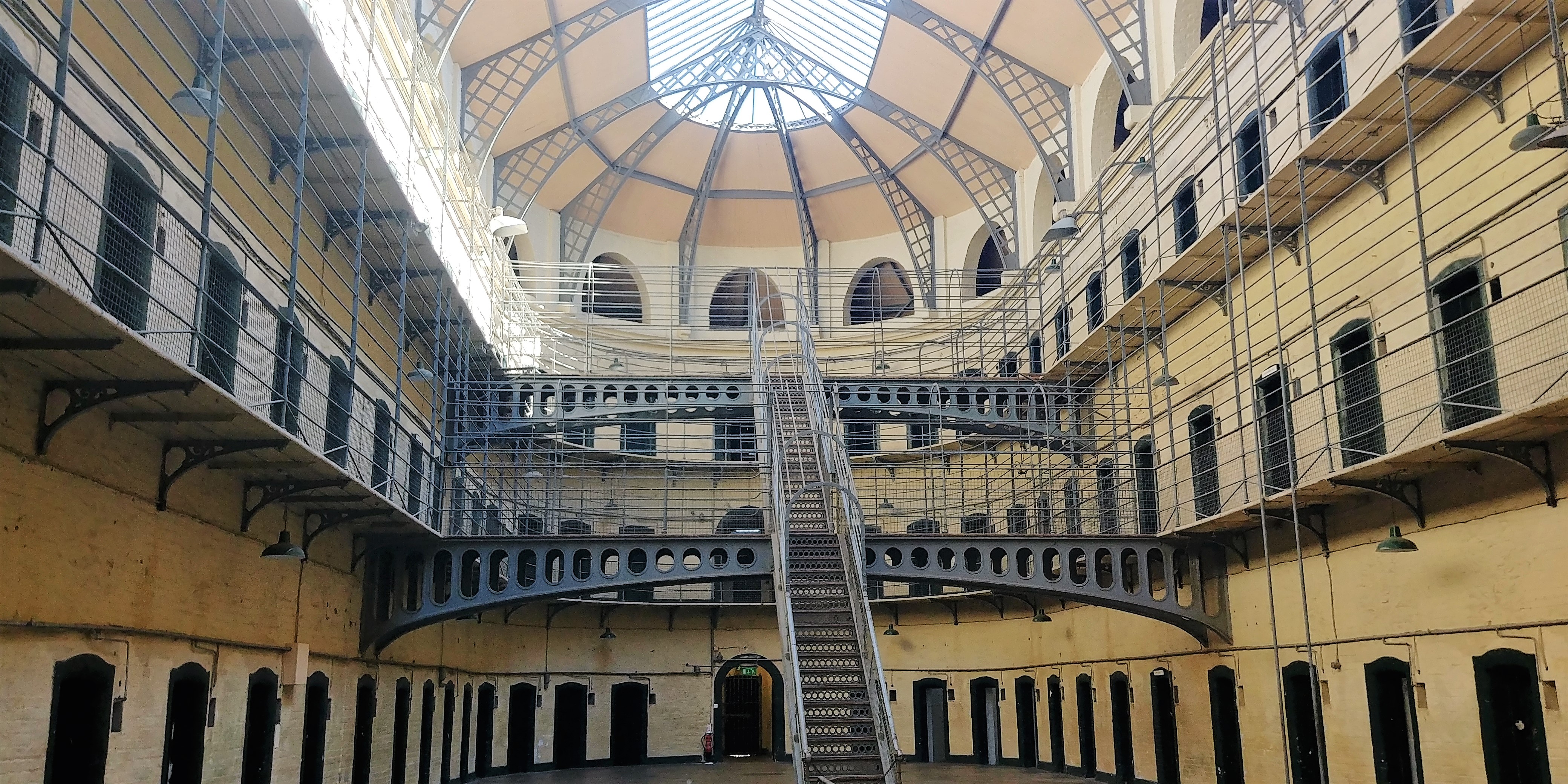 The east wing of Kilmainham Gaol was used in the filming of the Hollywood feature films "The Italian Job" and "In the Name of the Father." (Photo by Anne Braly)
