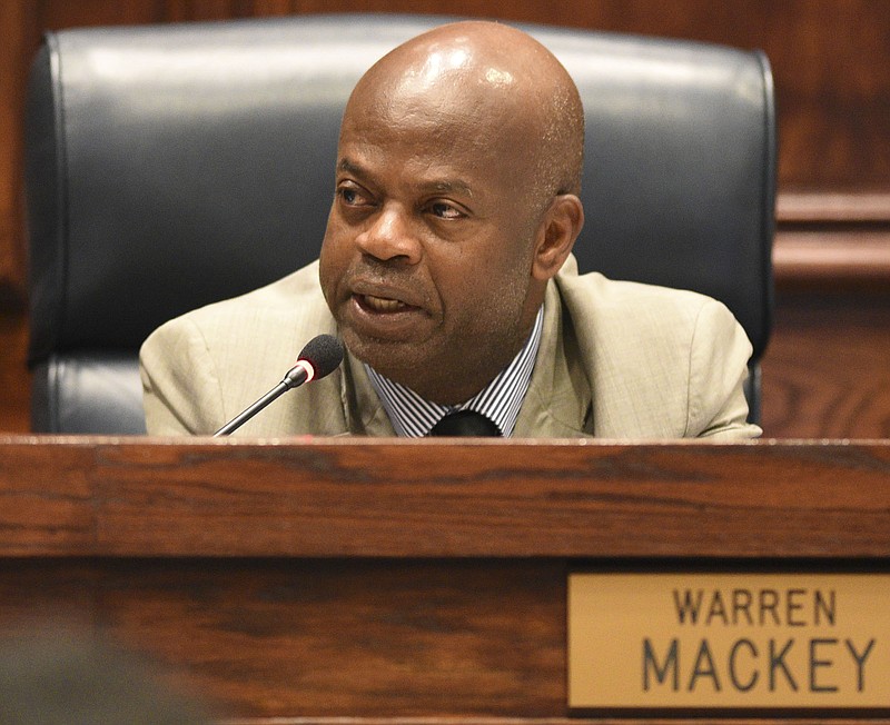 District 4 Commissioner Warren Mackey comments during the meeting.  The Hamilton County Commission listened to a presentation and recommendations for short and long-term jail and workhouse overcrowding at the Wednesday meeting in the Hamilton County Courthouse on August 29, 2017. 