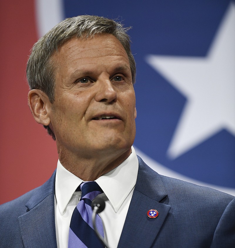Tennessee gubernatorial candidate Bill Lee answers a question during the Leadership Tennessee Gubernatorial Forum at Lipscomb University, Tuesday, May 15, 2018, in Nashville, Tenn. (George Walker IV/The Tennessean via AP)