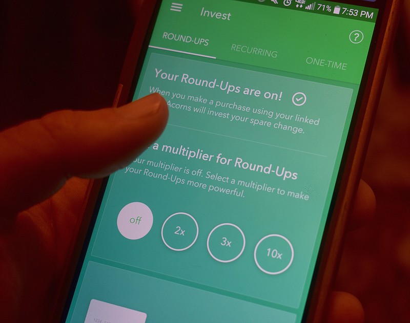 The Acorns investing phone app is free and allows mobile users to "round up" their purchases to the nearest dollar and invest that extra change in the stock market. It's one of the many free savings and investing apps that have surfaced in recent years to help consumers steadily grow a financial safety net.