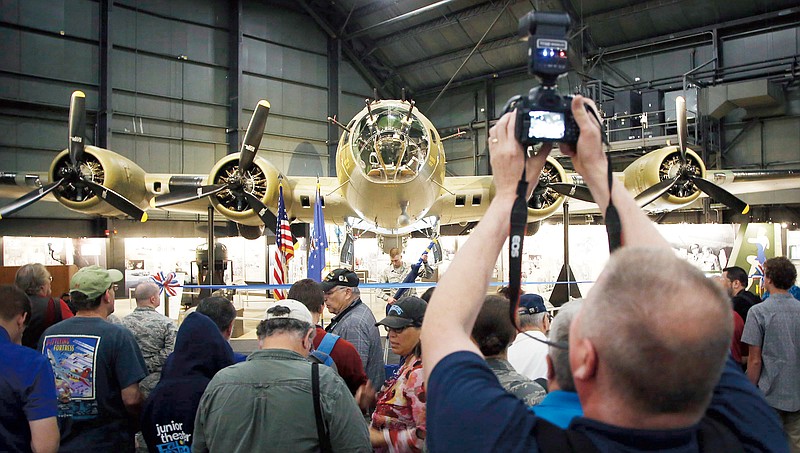 The National Museum of the U.S. Air Force staff and volunteers worked 55,000 hours to restore the iconic World War II bomber Memphis Belle. (Ty Greenlees/Dayton Daily News)