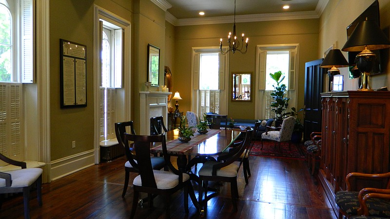 Second Floor renovations of the History Branch of the Cleveland Bradley County Public Library, now named the Johnston Tucker Center, offers a conference room in a parlor-like setting for the the Bradley Cleveland Public Education Foundation. 