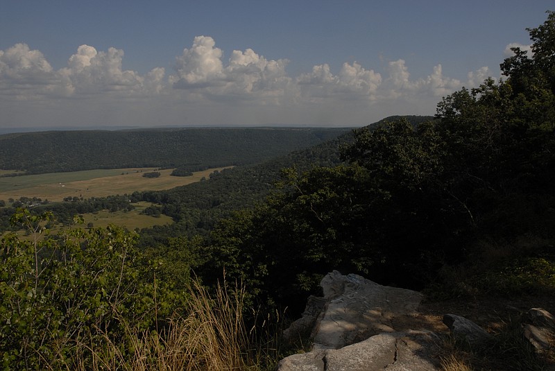 Looking out over the south end of the Pigeon Mountains and McLemore Cove. The state of Georgia and Walker County have partnered to buy a 18,000 acre plot connecting the Zahnd Natural Area on Lookout Mountain with the Crockford-Pigeon area to the east.