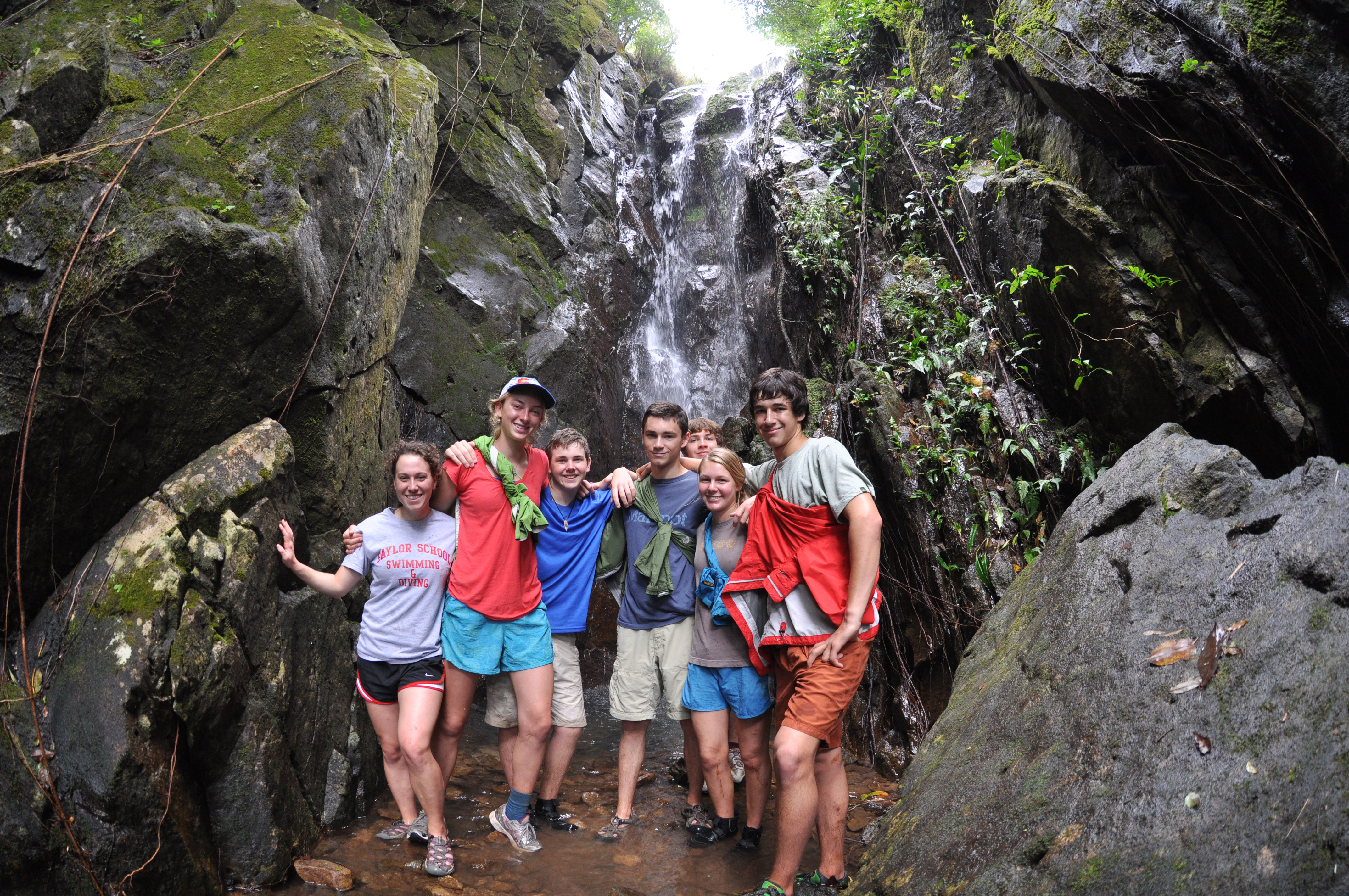Mary Katherine Fields poses with fellow student travelers.