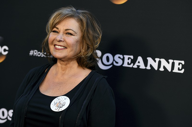FILE - In this March 23, 2018, file photo, Roseanne Barr arrives at the Los Angeles premiere of "Roseanne" on Friday in Burbank, Calif.