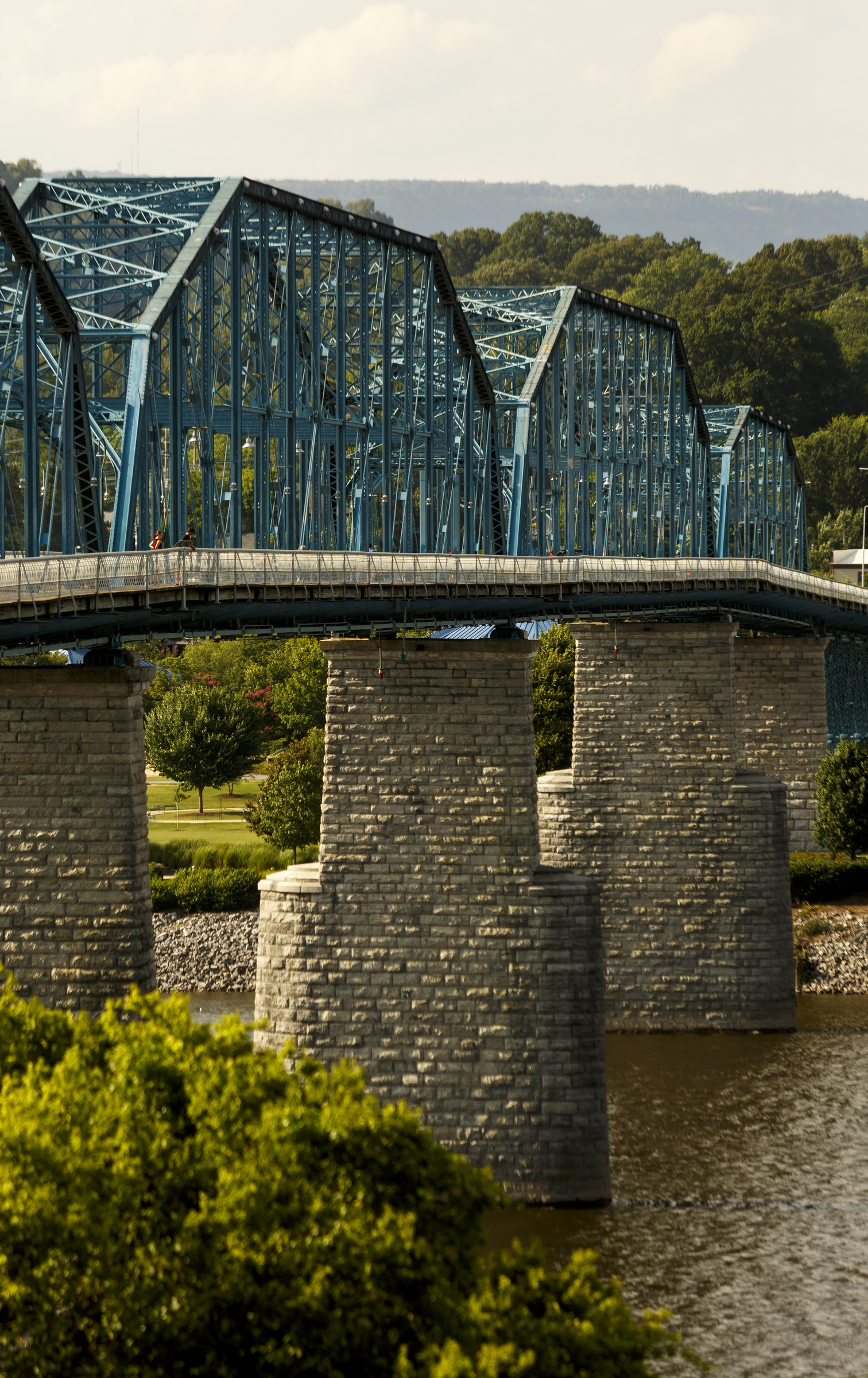 The Walnut Street Bridge is seen on Wednesday, July 6, 2016, in Chattanooga, Tenn. $9 million are planned for rehabilitation of the bridge.