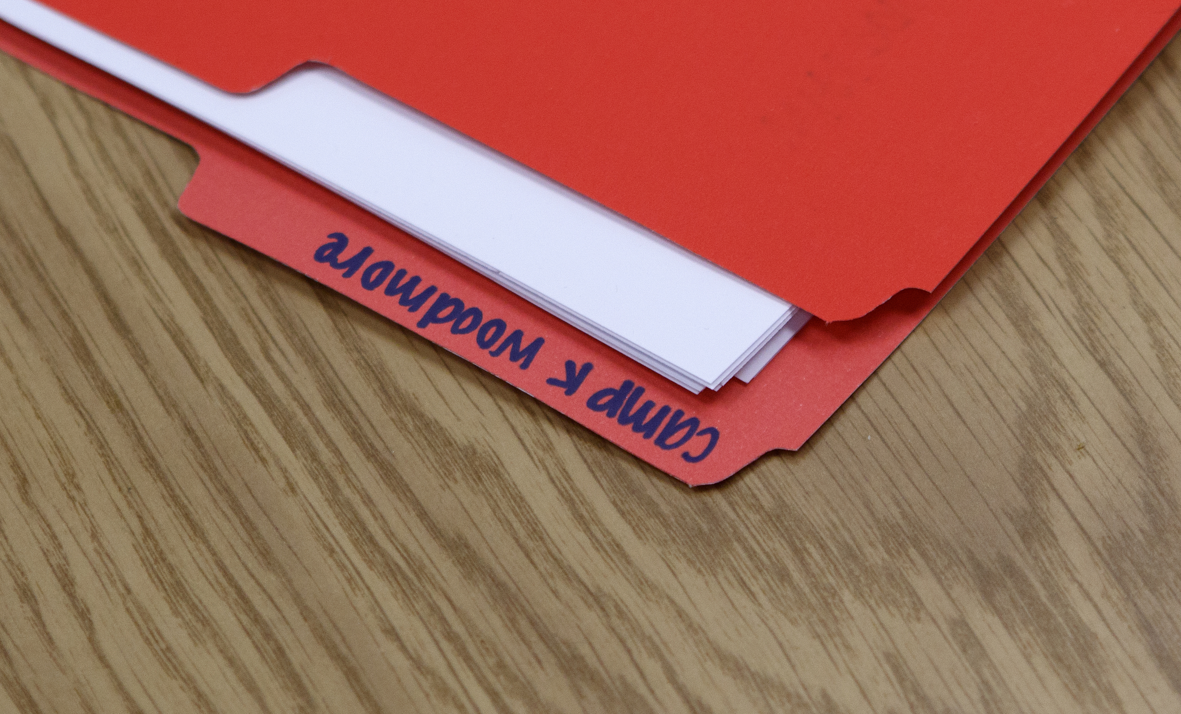 A folder of documents sits on a table in the library at Woodmore Elementary School on Monday, June 4, 2018 in Chattanooga, Tenn.