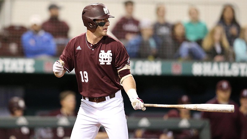 A year after leading Mississippi State to an NCAA tournament super regional by hitting .387 with 82 RBIs in 67 games, Chattanooga Lookouts first-year player Brent Rooker is having fun following the Bulldogs in this year's event. (Mississippi State photo)