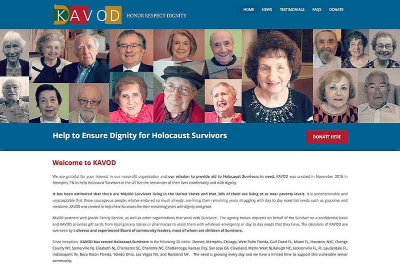 KAVOD's mission is to provide dignity for Holocaust survivors. (Screenshot: kavodensuringdignity.com)