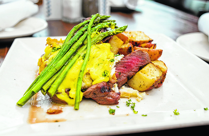 Black Angus sirloin oscar at Acropolis. (Photo by Mark Gilliland)