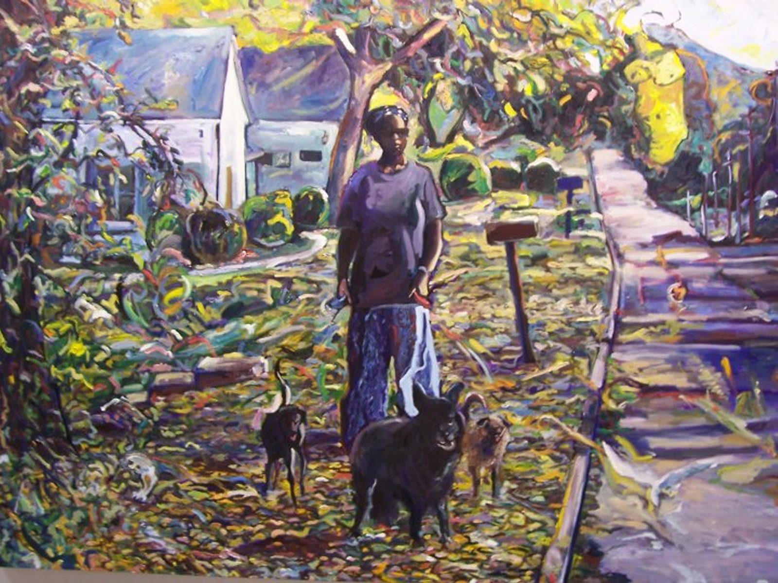 "Morning Walk," a mixed media on paper work by Charlie Newton. (Photo from Charlie Newton)