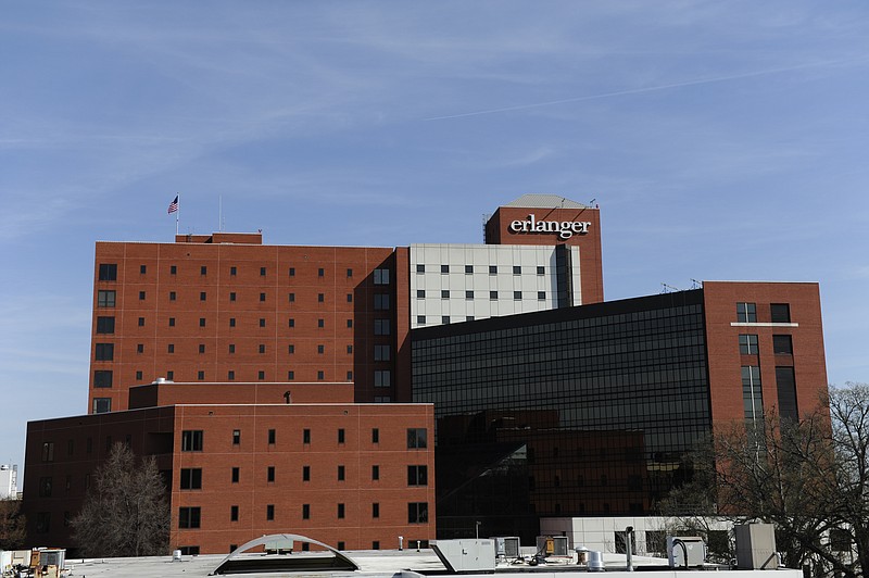 The exterior of Erlanger hospital is shown in this file photo.