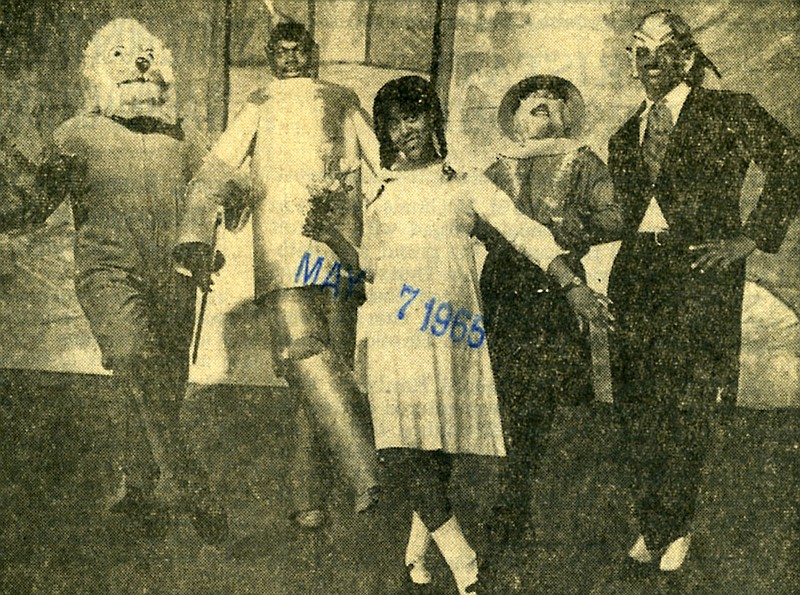 From the Times Free Press archives: TO PRESENT 'WIZARD': The junior and senior high school departments at Howard High School present[ed] "The Wizard of Oz" in May 1965 at the school auditorium. Tickets were $1 for advance purchases and $1.25 at the door. Left to right are: William Craig, the lion; Bernard King, The Tin Man; Joan Skillern, who play[ed] Dorothy; Paul Loveless, the Scarecrow, and Westley Thomas, who is the Wizard of Oz.
