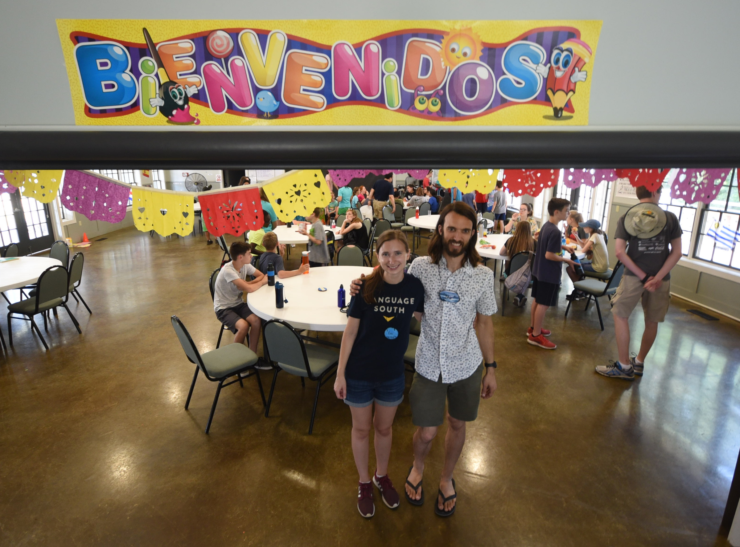 Emily and Teo Valdes lead a Spanish immersion camp at Booker T. Washington State Park, known as the El Pueblo Spanish Camp.