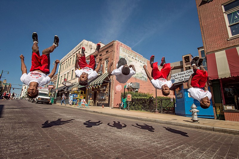 The Beale Street Flippers in Memphis. (Photo by MacGillivray Freeman Films)