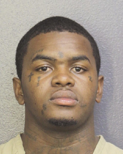 This photo provided by Broward Sheriff's Office shows Dedrick Devonshay Williams. The Broward Sheriff's Office said in a news release sent Thursday, June 21, 2018, that Dedrick Devonshay Williams was arrested shortly before 7 p.m. Wednesday n the shooting death of rapper XXXTentacion. The 20-year-old rapper was ambushed by two suspects as he left an upscale motor sports dealership Monday afternoon. The rapper, whose stage name is pronounced "Ex Ex Ex ten-ta-see-YAWN," was shot while in his sports car. Williams is charged with first-degree murder without premeditation. He's being held without bond in the Broward County Jail. (Broward Sheriff's Office via AP)

