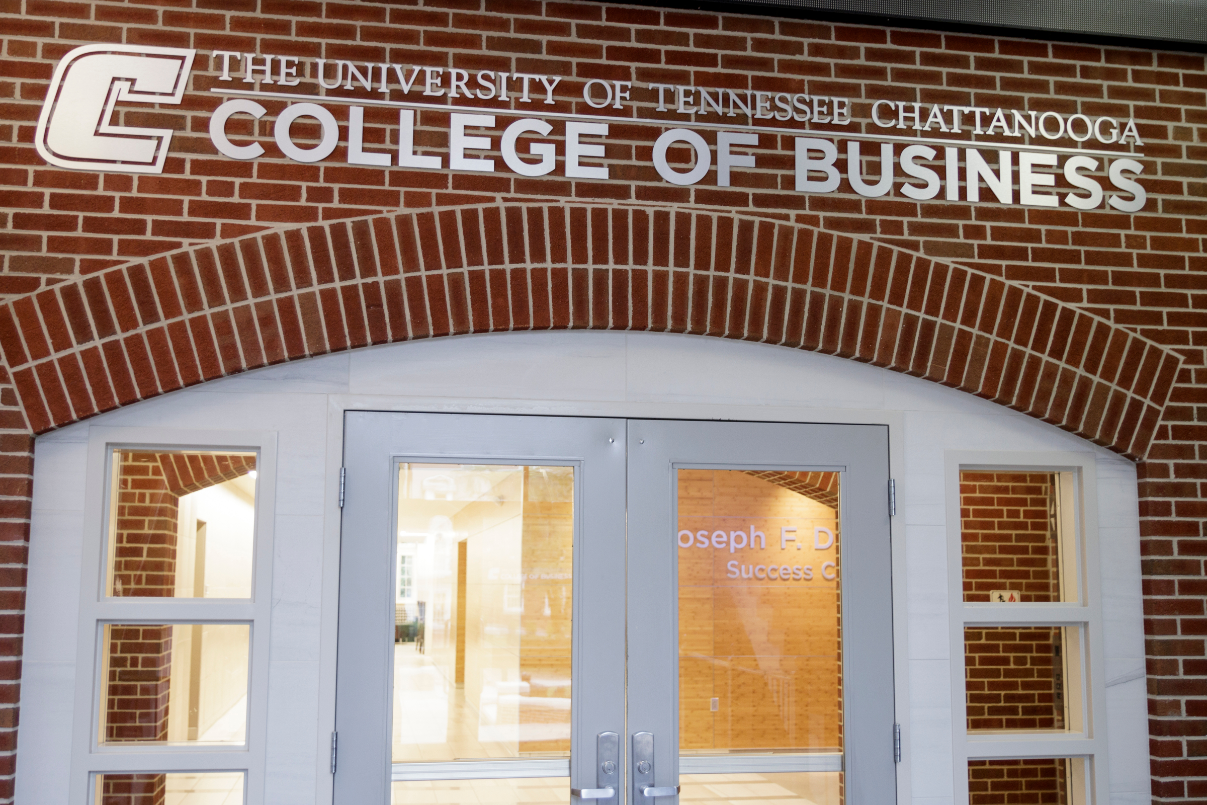 A sign inside Fletcher Hall, which houses the newly renamed Gary W. Rollins College of Business, is seen on the campus of the University of Tennessee at Chattanooga on Friday, June 22, 2018, in Chattanooga, Tenn. The college was renamed from the UTC College of Business following an historic $40 million donation, the largest in the university's history, by Gary W. Rollins and Kathleen Rollins.