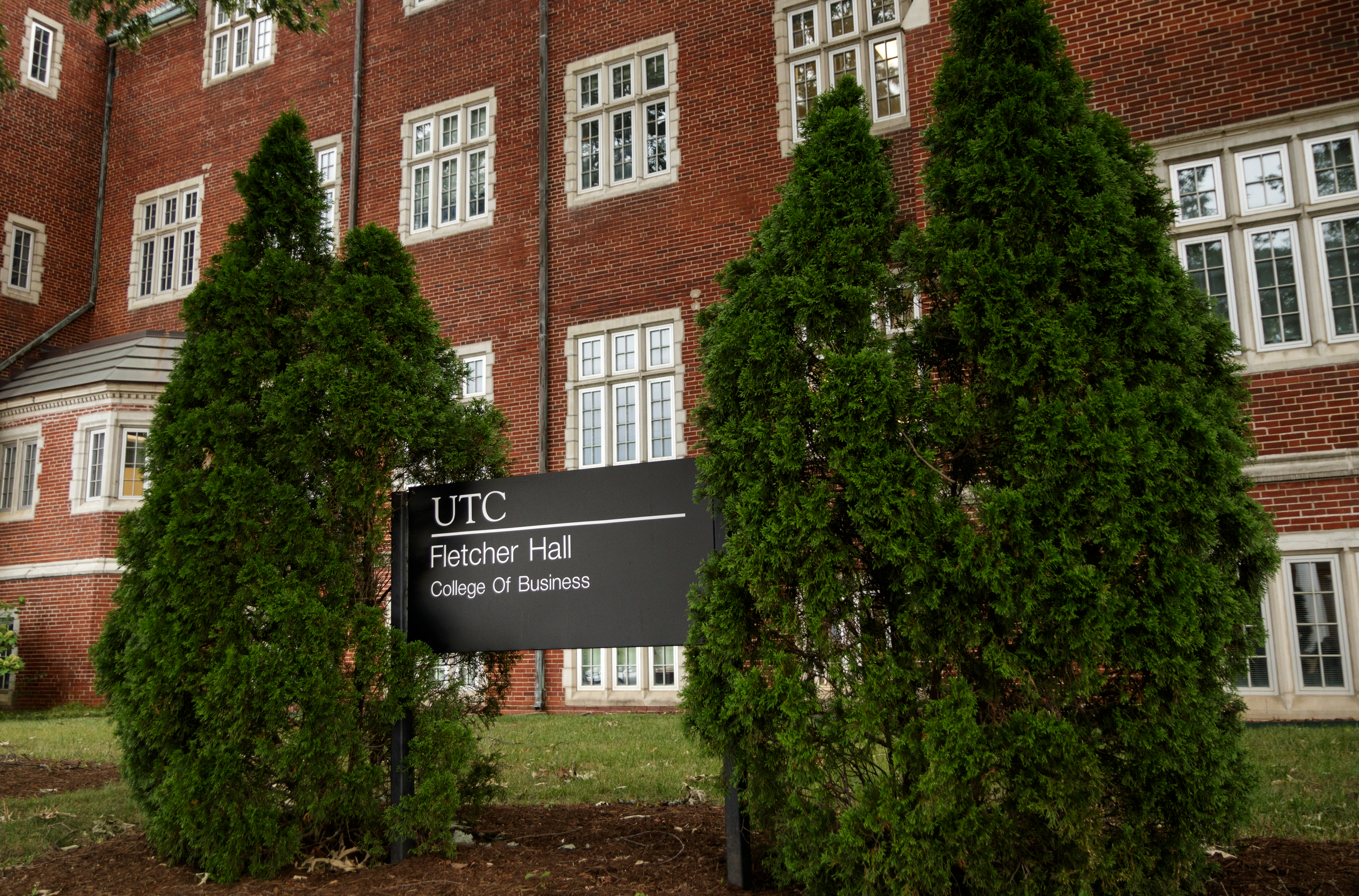 Fletcher Hall, which houses the newly renamed Gary W. Rollins College of Business, is seen on the campus of the University of Tennessee at Chattanooga on Friday, June 22, 2018, in Chattanooga, Tenn. The college was renamed from the UTC College of Business following an historic $40 million donation, the largest in the university's history, by Gary W. Rollins and Kathleen Rollins.